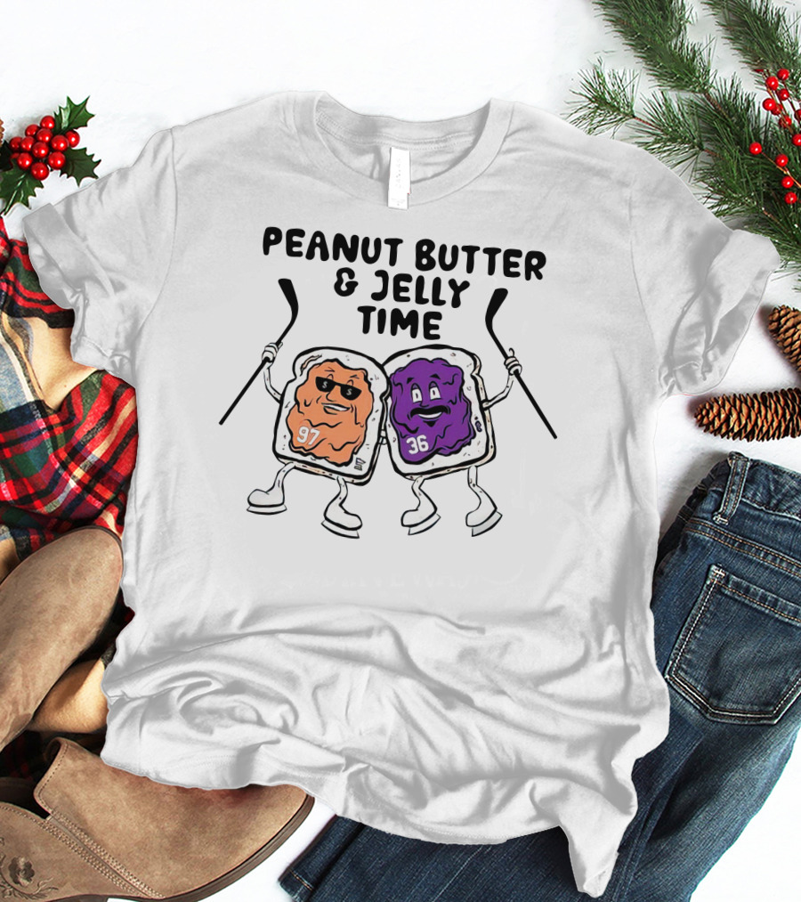 Minnesota Wild Peanut Butter And Jelly Time Hockey Duo 97 36 T-Shirt