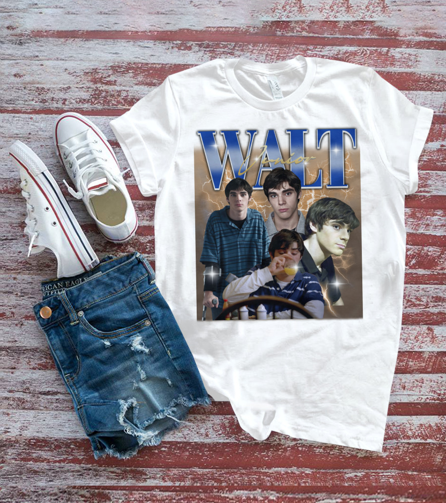 Breaking Bad Vintage 90s Drama Tv Series Walt Junior Photographic Merch Lightning Background T-Shirt