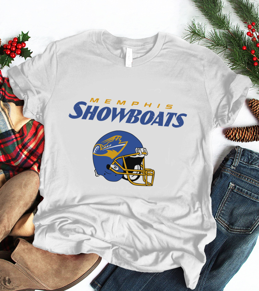 Memphis Showboats Vintage Helmet T-Shirt