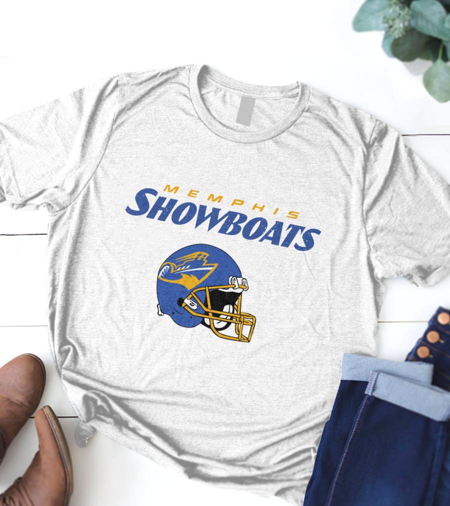 Memphis Showboats Vintage Helmet T-Shirt