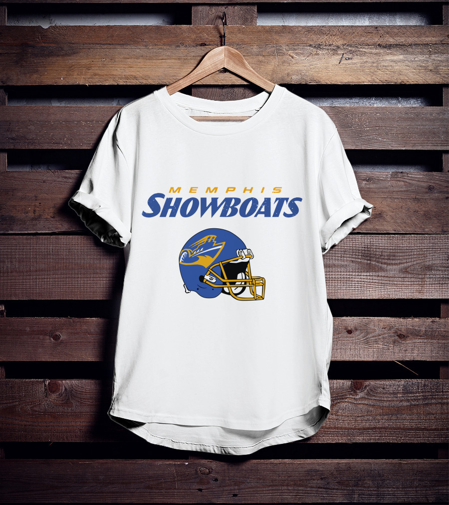 Memphis Showboats Vintage Helmet T-Shirt