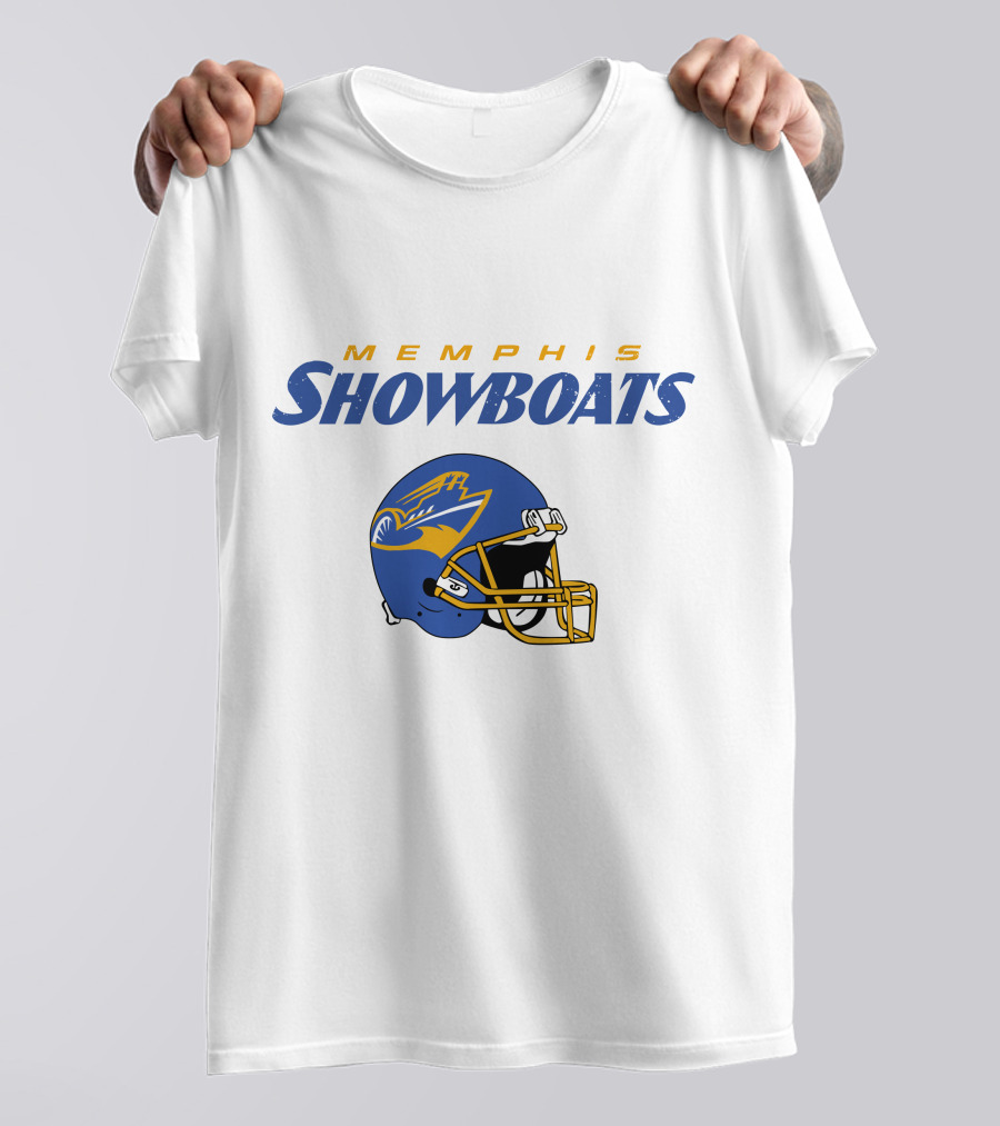 Memphis Showboats Vintage Helmet T-Shirt