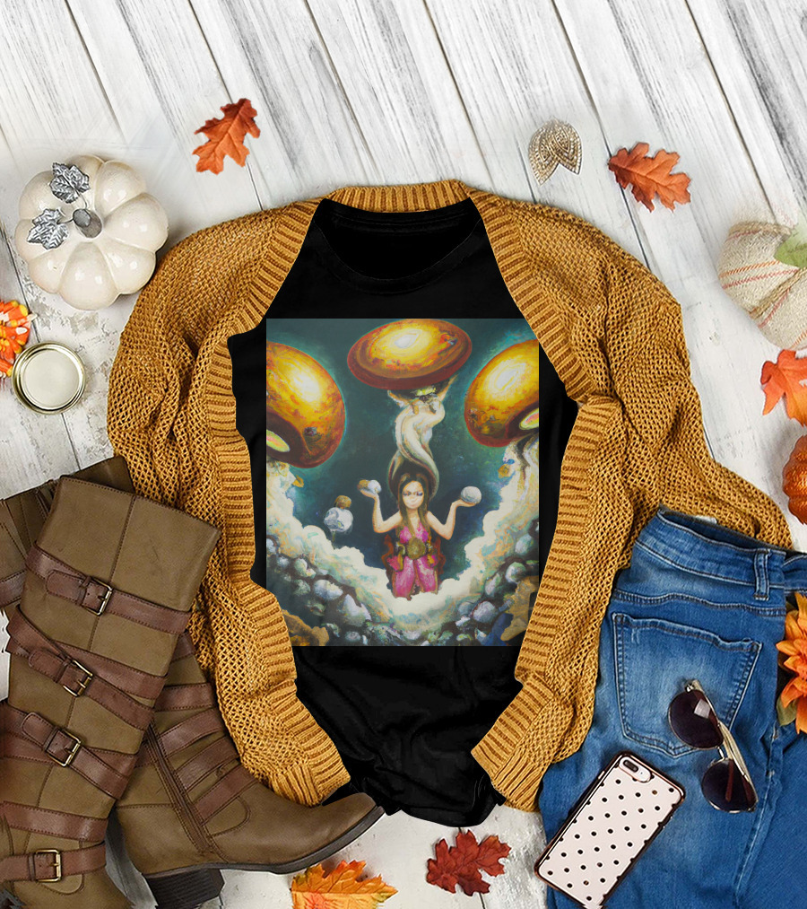 Style Bumble Sea Mushroom Goddess Surreal T-Shirt