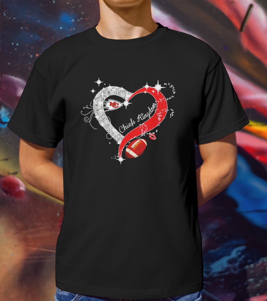 Heart Chiefs Kingdom Football Love T-Shirt