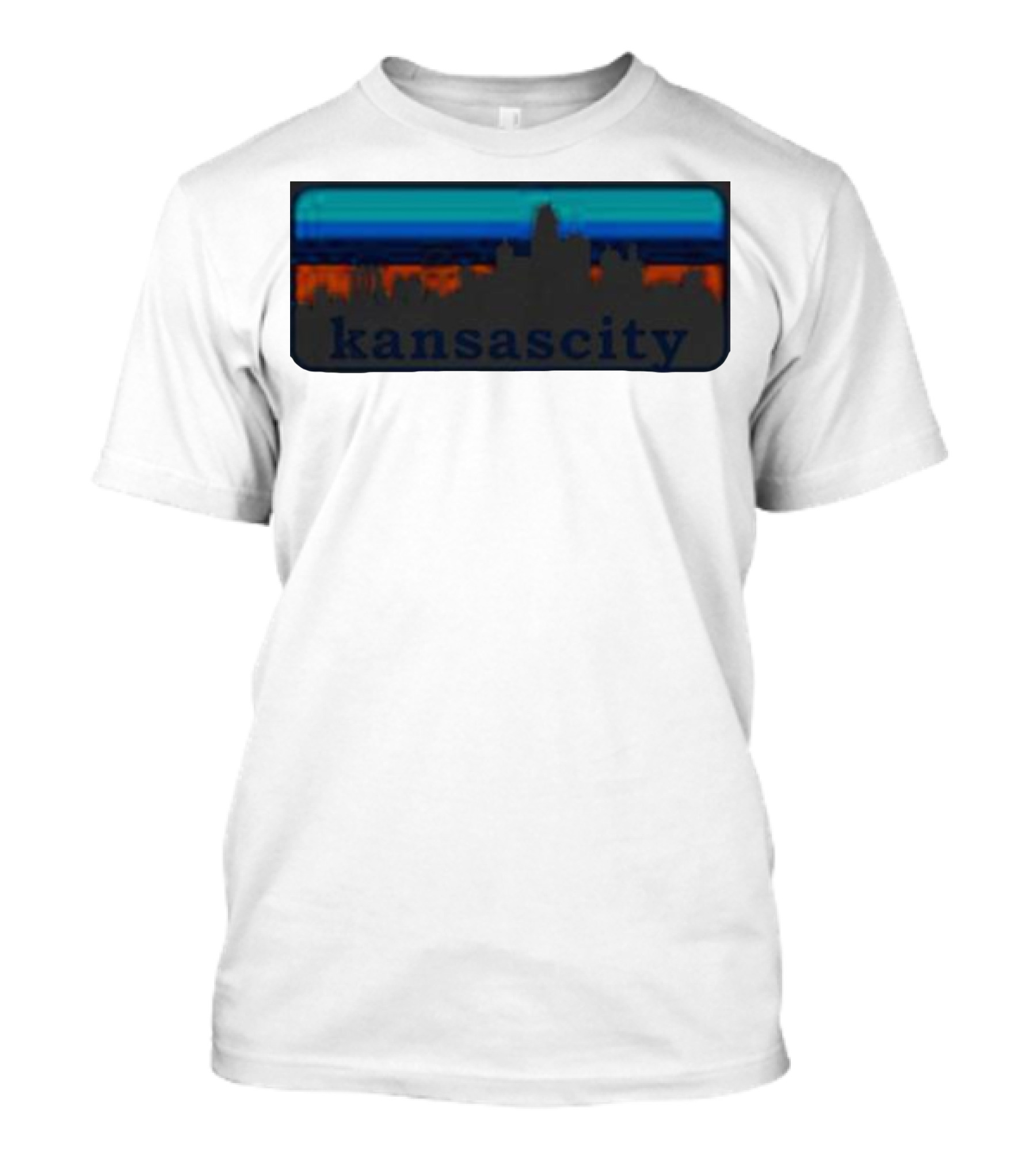 Kansas City Skyline Vintage Retro Sunset T-Shirt