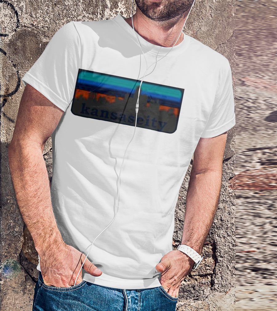 Kansas City Skyline Vintage Retro Sunset T-Shirt
