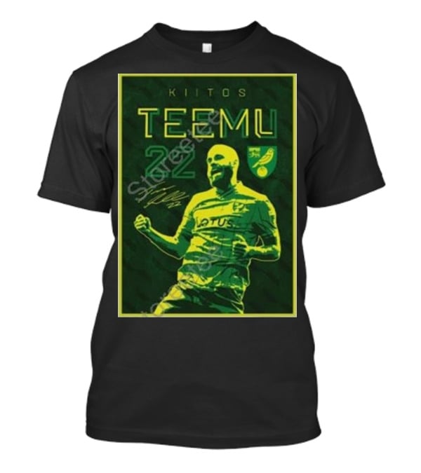 Kiitos Teemu 22 Norwich City Football Green Yellow T-Shirt