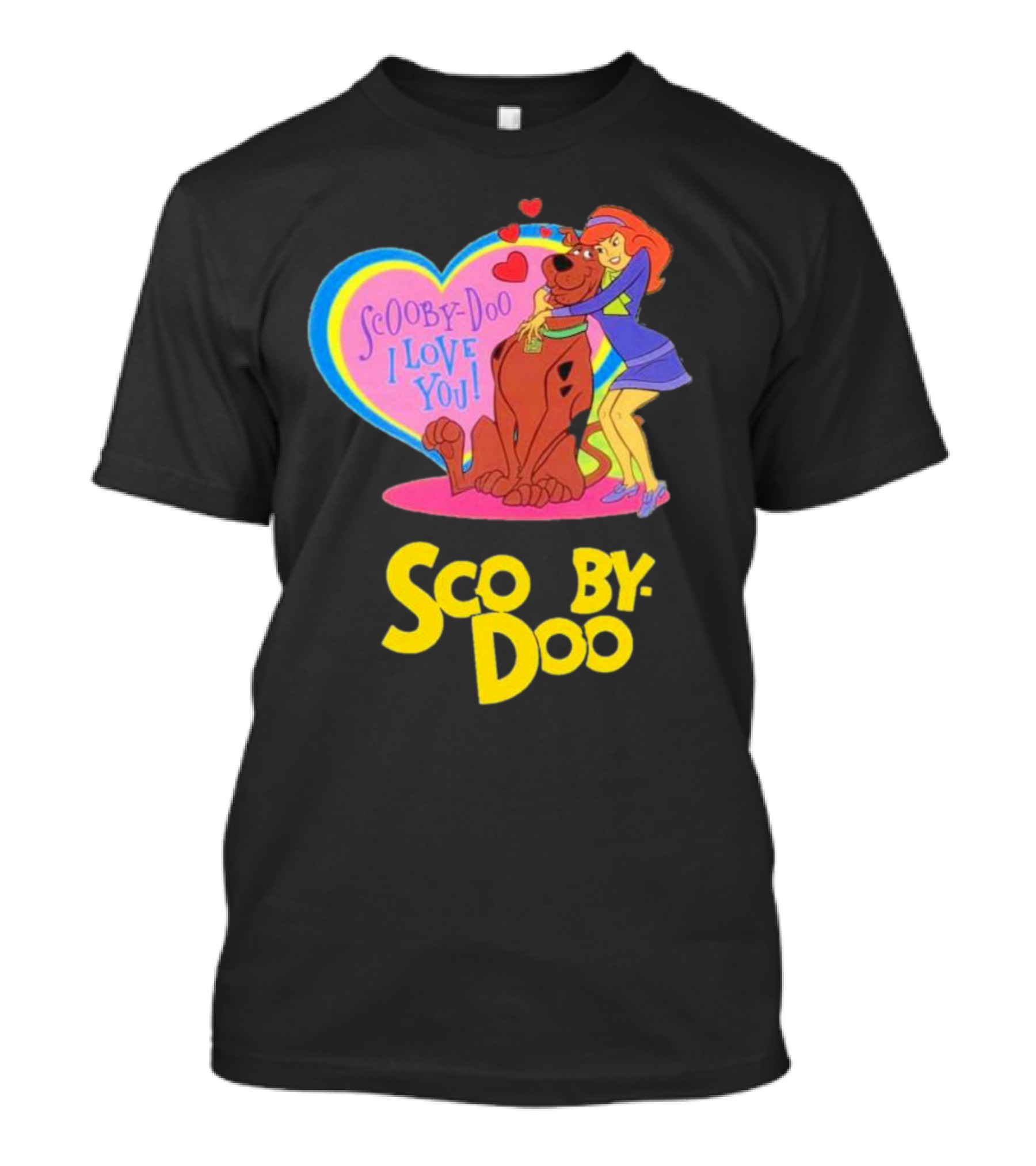 Scooby-Doo I Love You Heart And Hug With Daphne T-Shirt