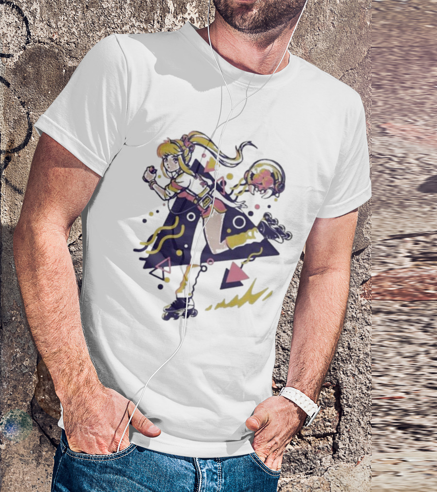 Roller Skating Anime Style 80s Inspired T-Shirt