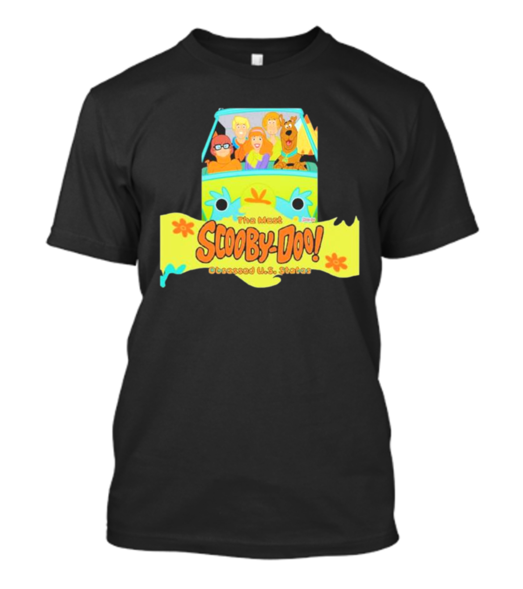 The Most Scooby Doo Obsessed U S States With Mystery Machine And Characters T-Shirt