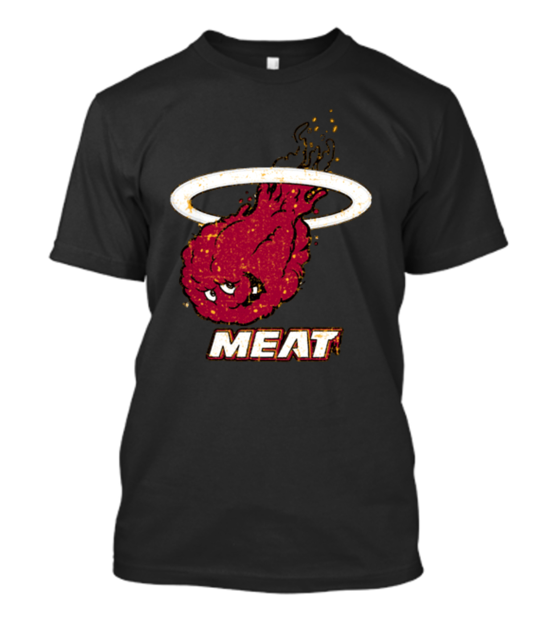 Miami Meat Hunger Force Flaming Meatball Halo T-Shirt