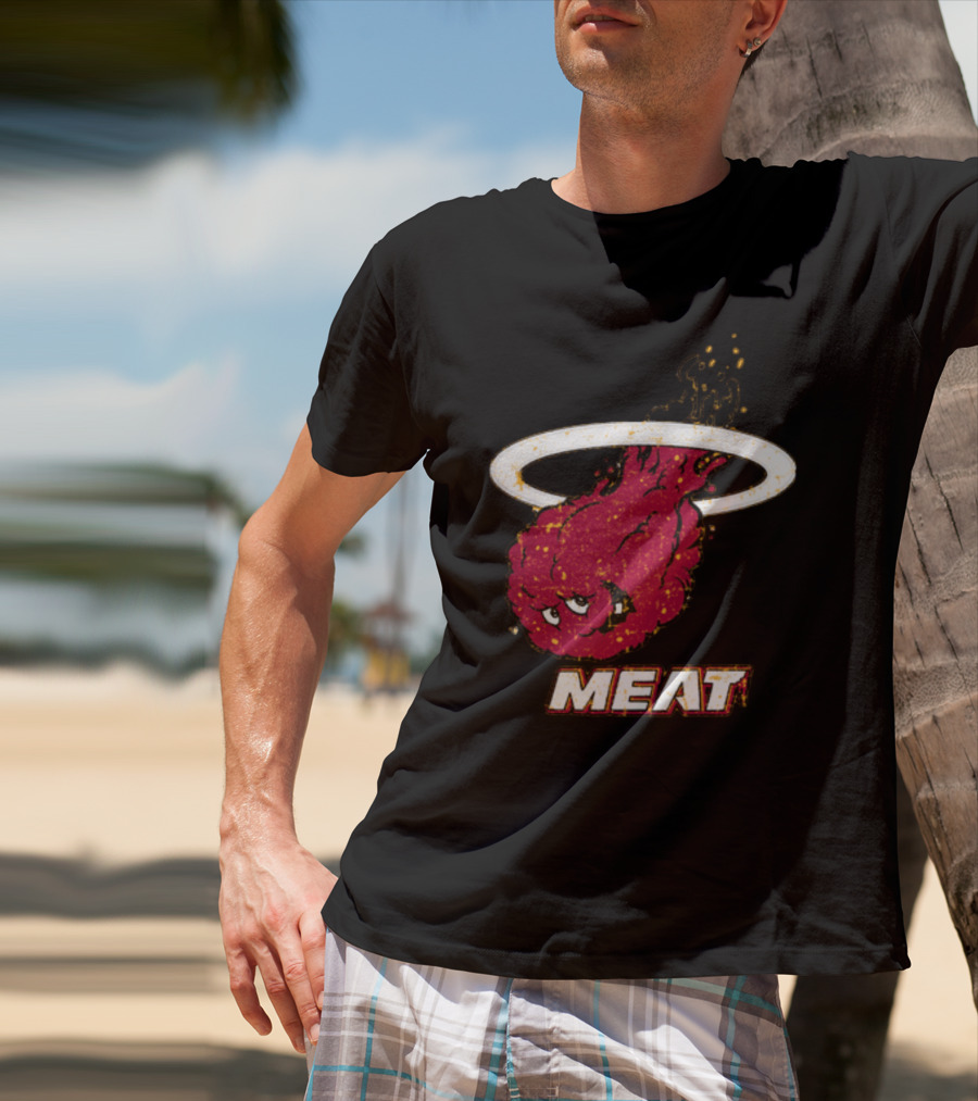 Miami Meat Hunger Force Flaming Meatball Halo T-Shirt