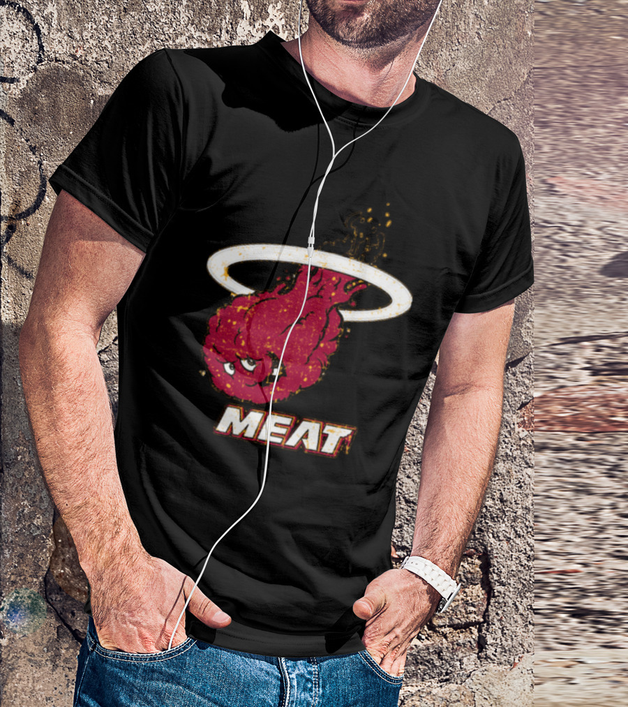 Miami Meat Hunger Force Flaming Meatball Halo T-Shirt