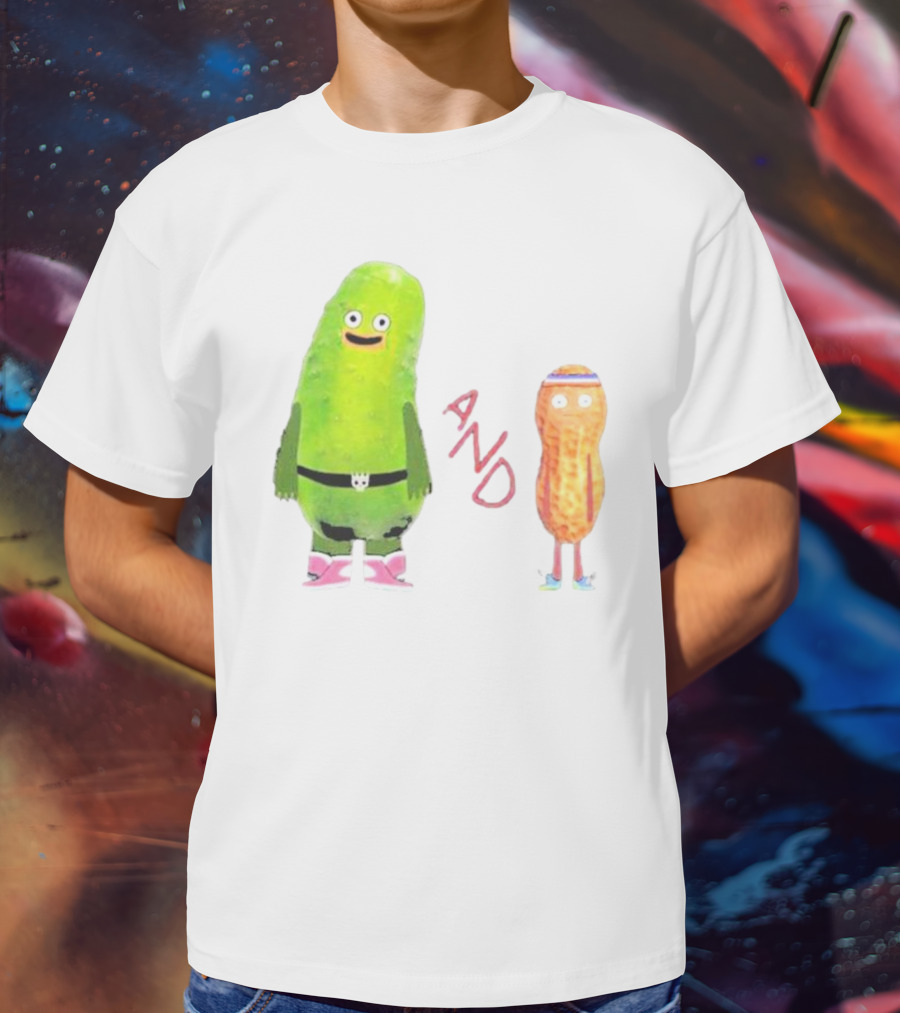 Pickle And Peanut Cucumber Cartoon Characters T-Shirt