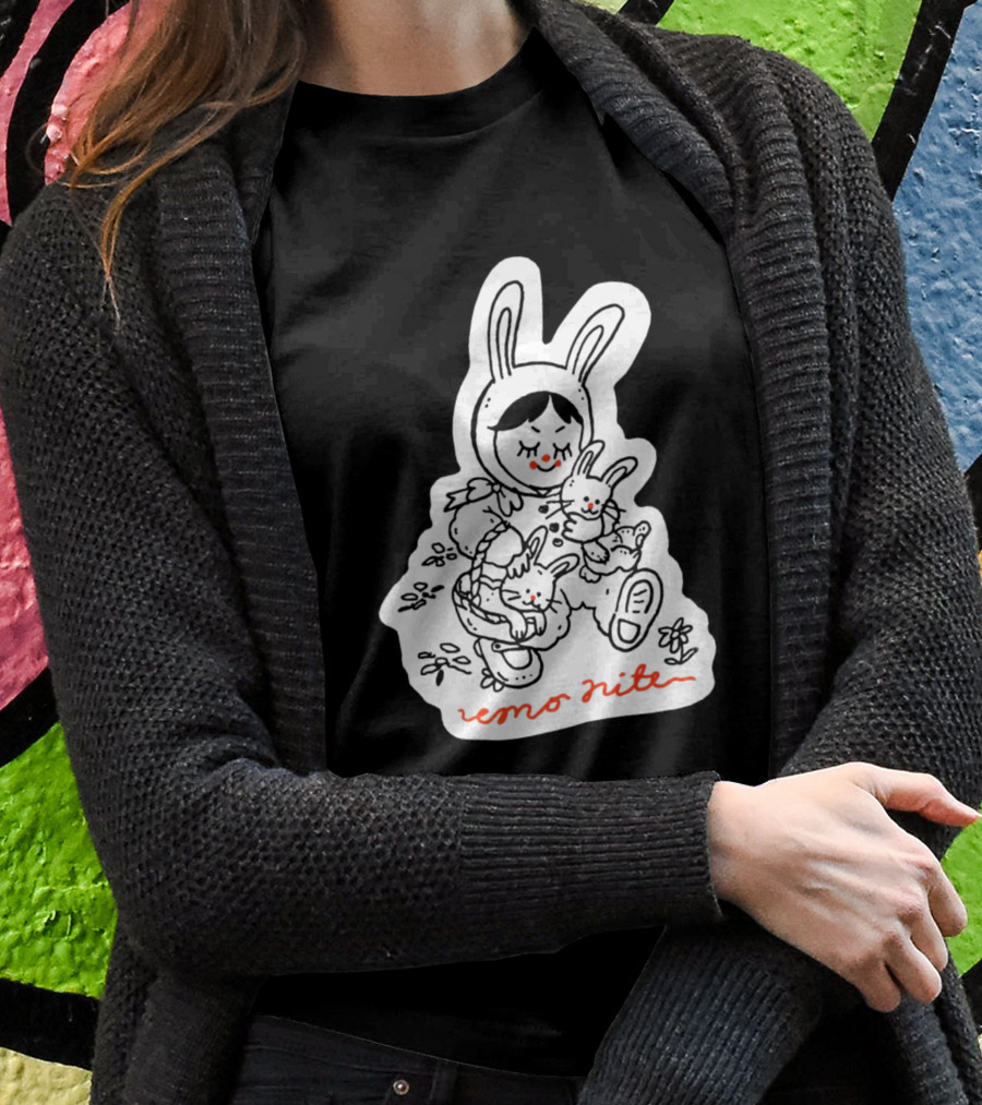 Emo Nite Bunny Sticker Woods Creature Trio T-Shirt