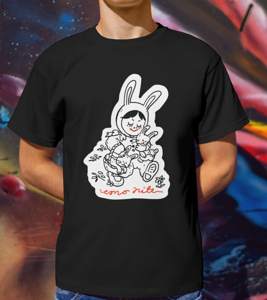 Emo Nite Bunny Sticker Woods Creature Trio T-Shirt