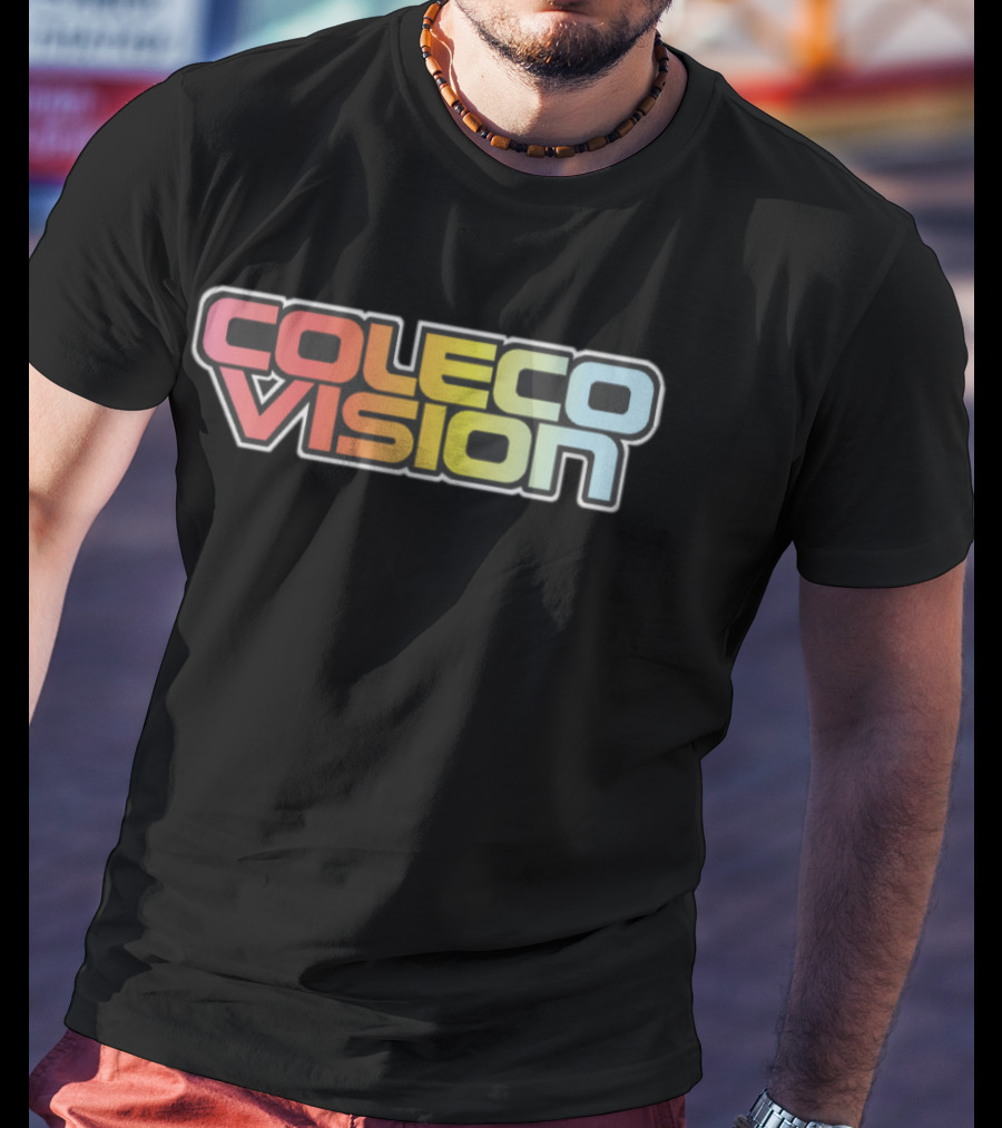 Colecovision Retro Gaming Console Logo Design In Multicolor T-Shirt