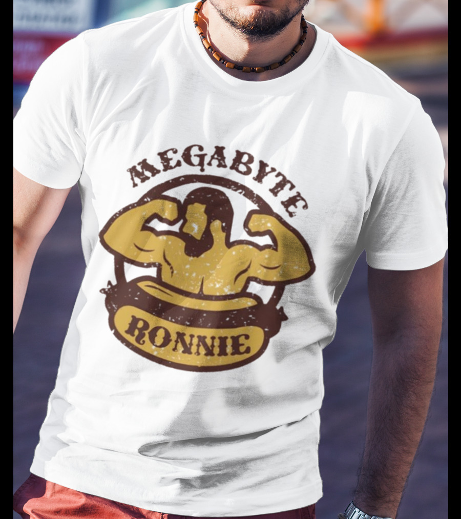 Megabyte Ronnie Flexing Muscles T-Shirt