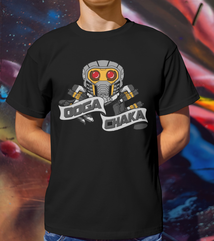 Ooga Chaka Guardians Of The Galaxy Star-Lord Helmet T-Shirt