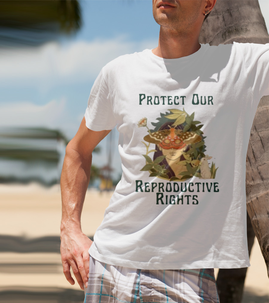 Protect Our Reproductive Rights Moth And Rabbit Nature Symbolism T-Shirt