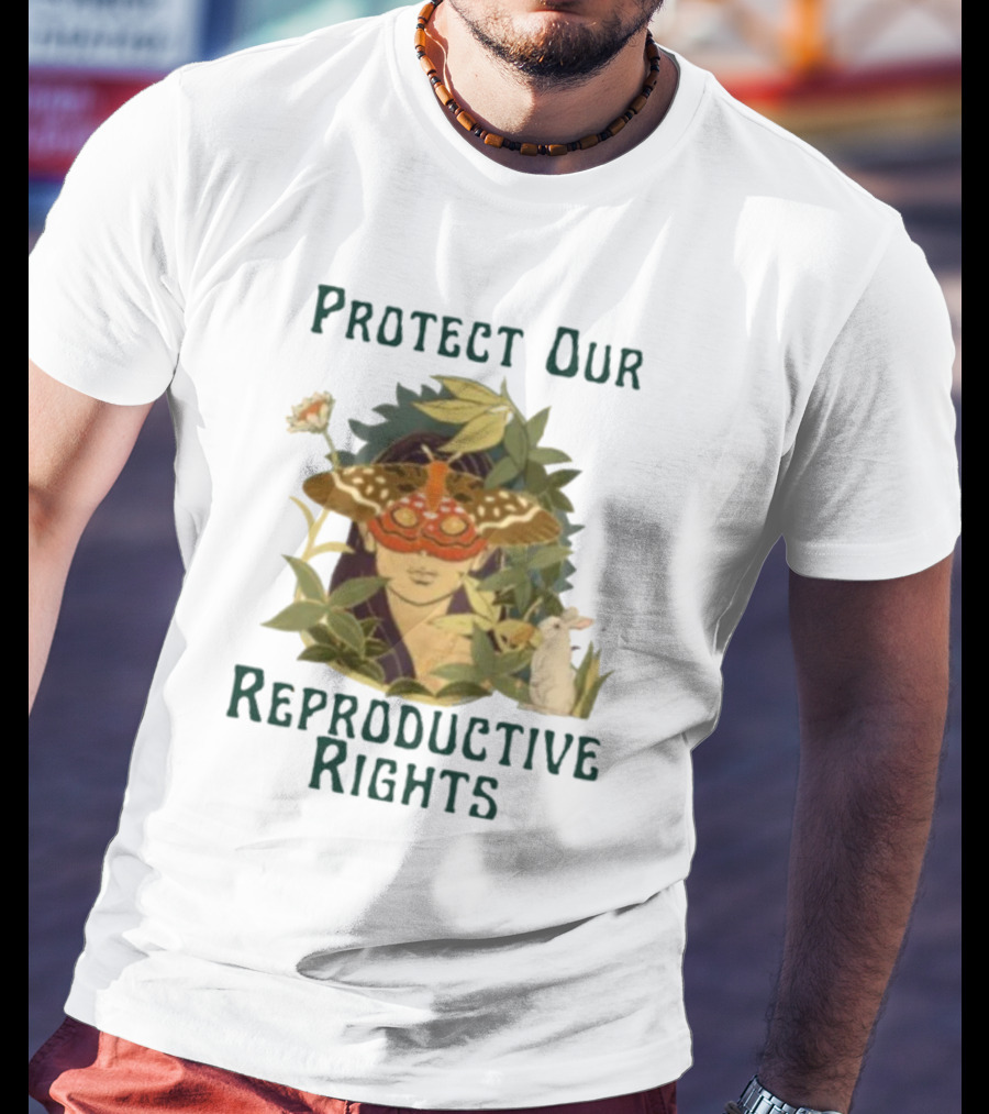 Protect Our Reproductive Rights Moth And Rabbit Nature Symbolism T-Shirt