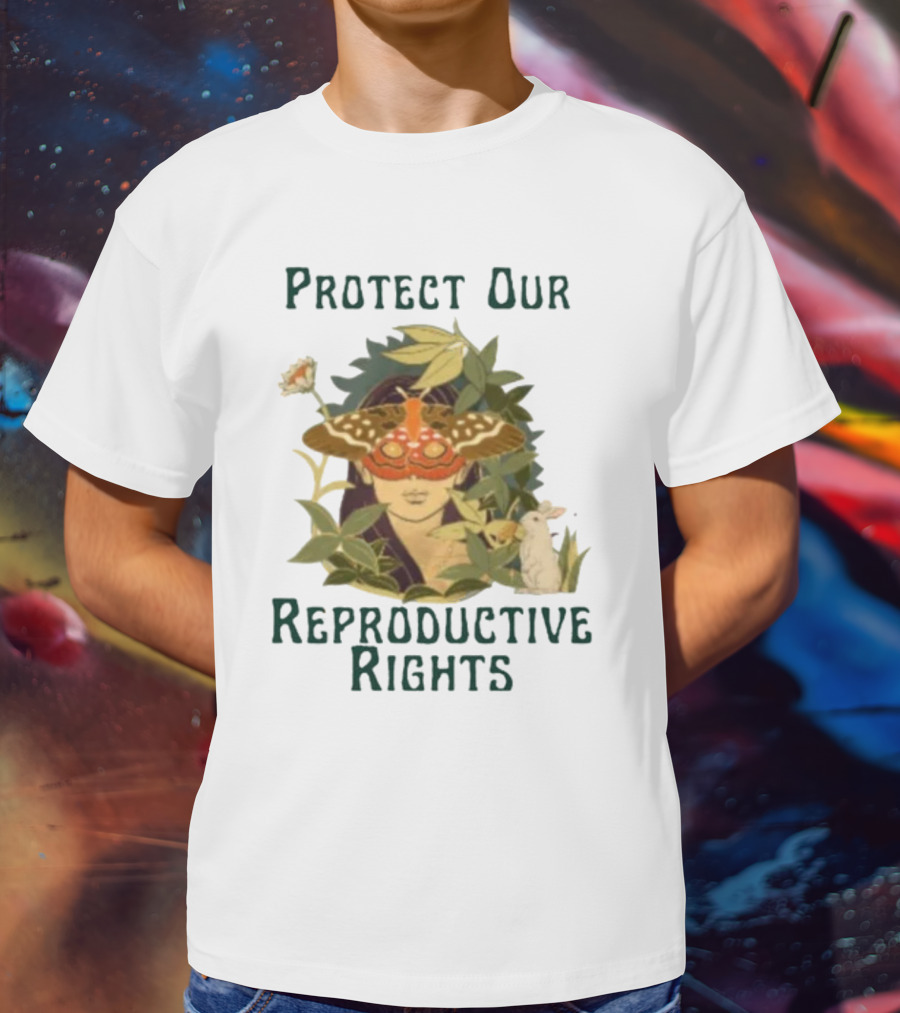 Protect Our Reproductive Rights Moth And Rabbit Nature Symbolism T-Shirt