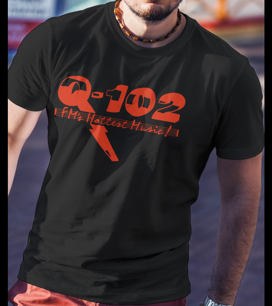 Q-102 FM's Hottest Music Lightning Bolt T-Shirt