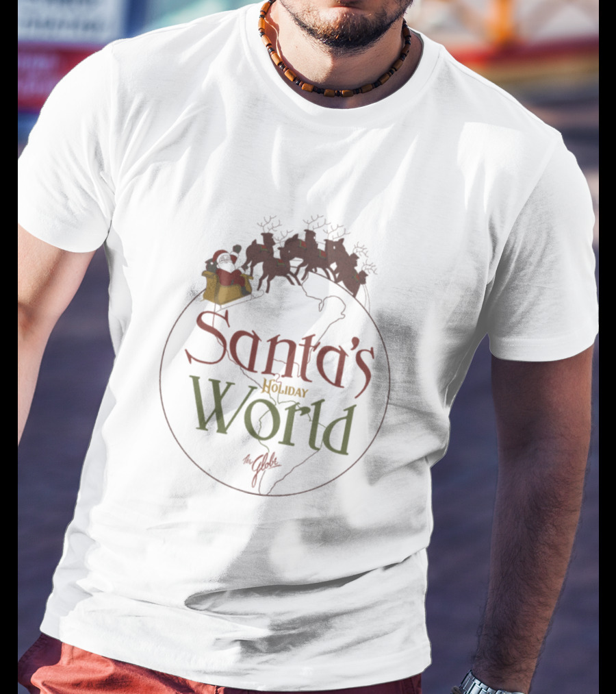 Santa's Holiday World Sleigh Ride Around The Globe T-Shirt