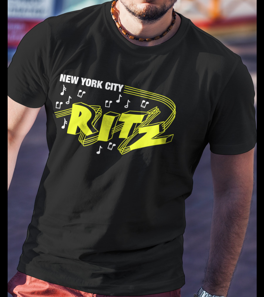 New York City Ritz Rock Club Music Notes T-Shirt