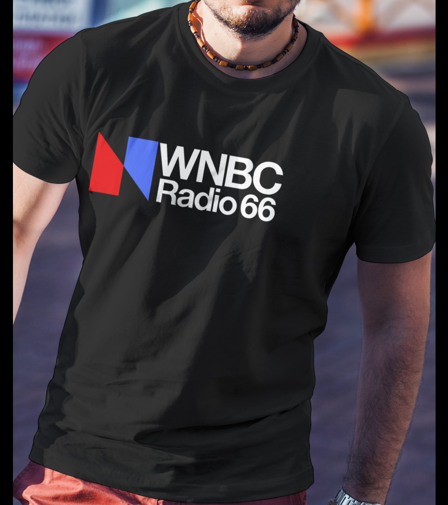 WNBC Radio 66 Vintage Logo Red And Blue T-Shirt