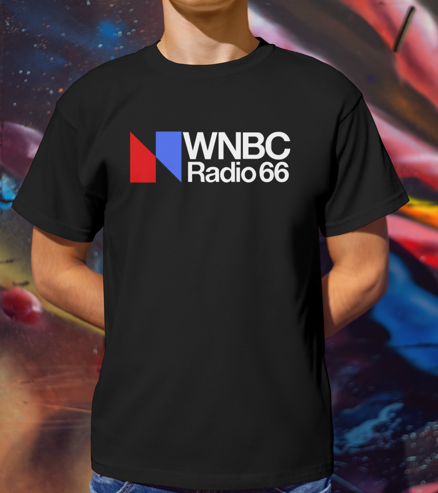 WNBC Radio 66 Vintage Logo Red And Blue T-Shirt