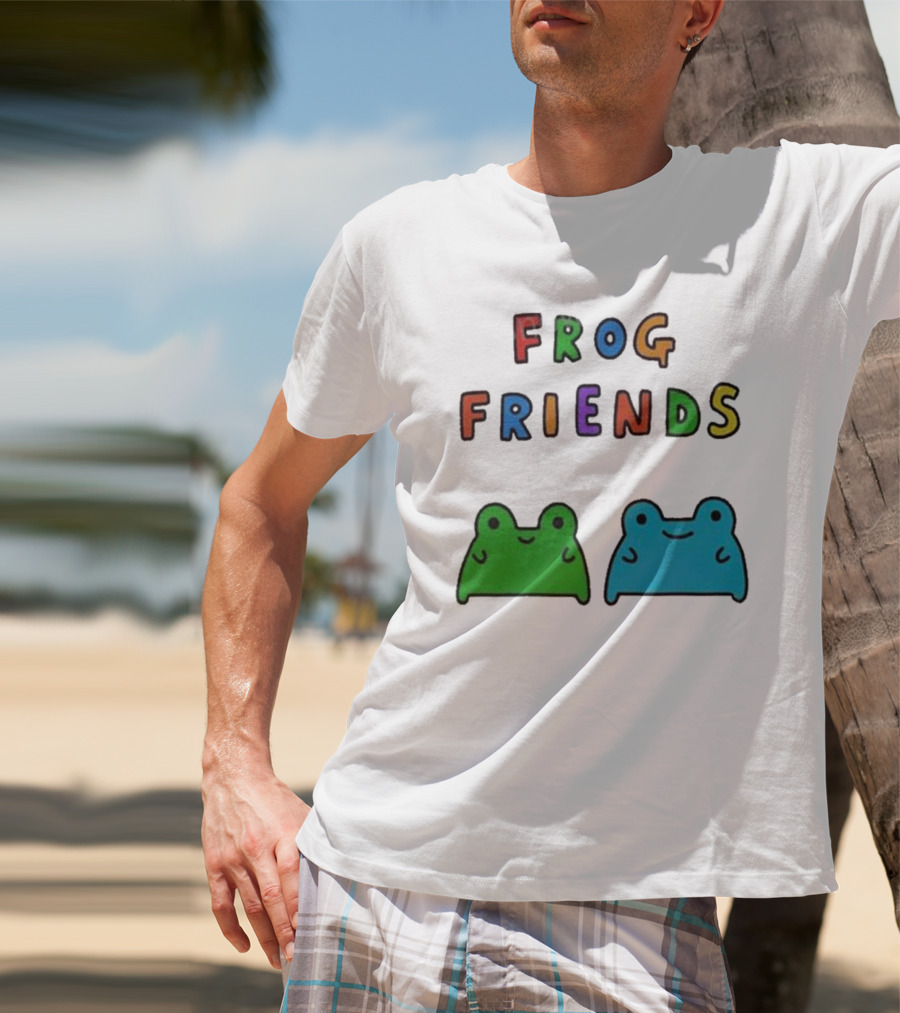 Frog Friends Comic Colorful Frogs T-Shirt