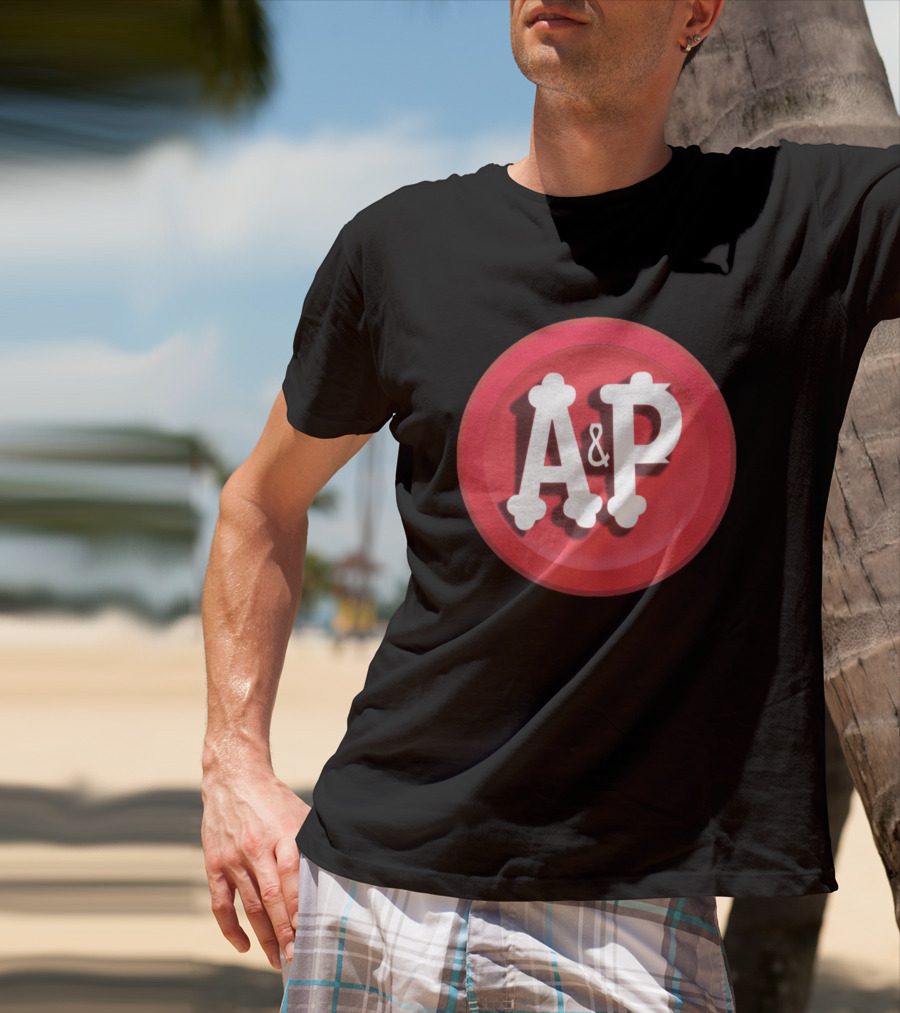 A&P Grocery Stores Retro Red Circle Emblem T-Shirt