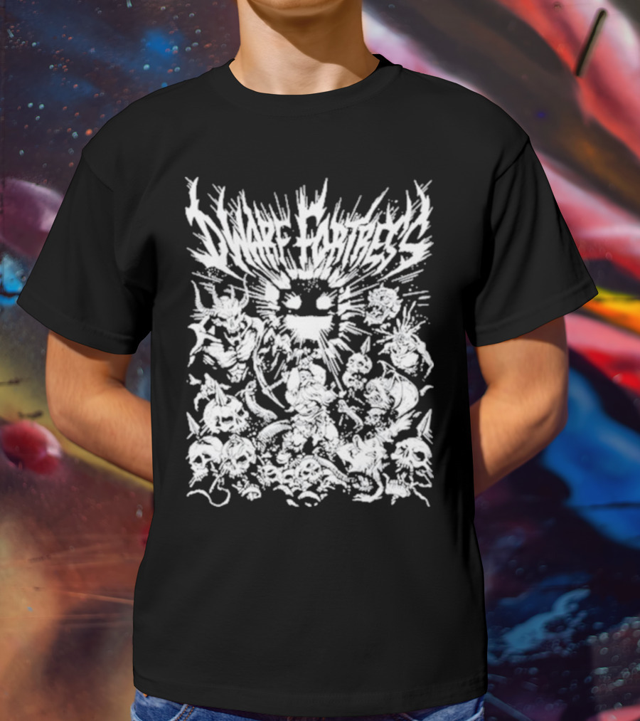 Dwarf Fortress Metal Skulls And Creatures T-Shirt