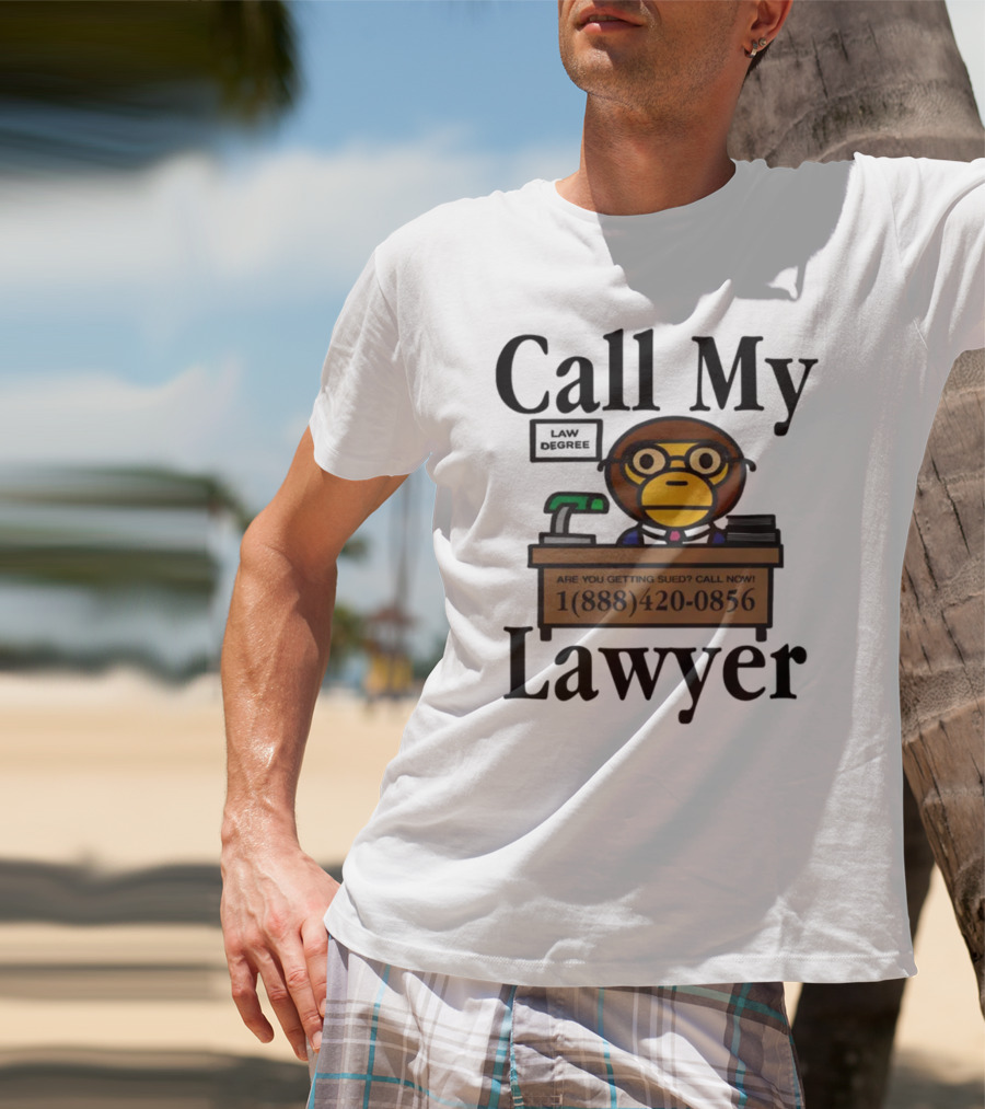 Call My Lawyer Law Degree Monkey T-Shirt