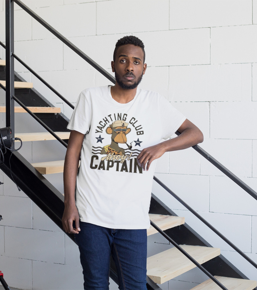 Yachting Club Ahoy Captain Monkey Moteefe T-Shirt