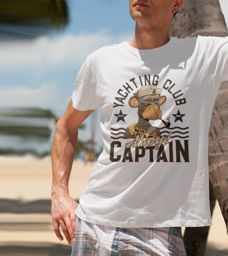 Yachting Club Ahoy Captain Monkey Moteefe T-Shirt