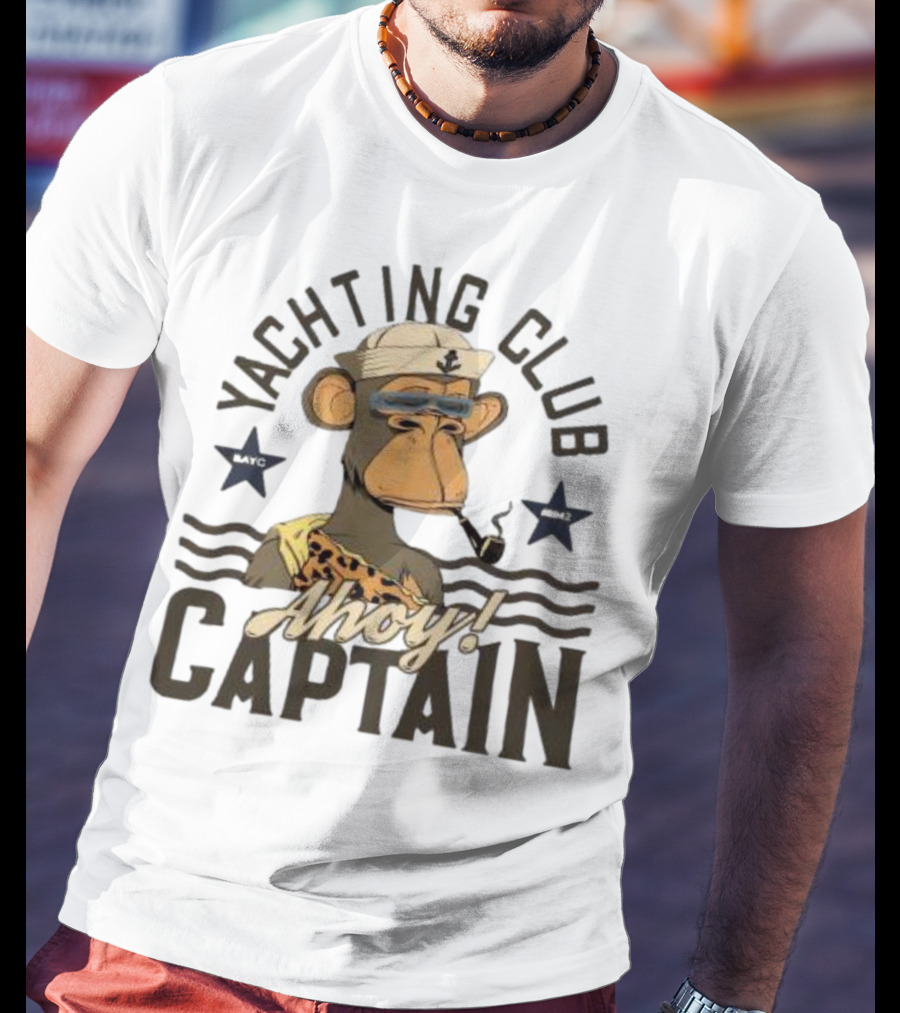 Yachting Club Ahoy Captain Monkey Moteefe T-Shirt