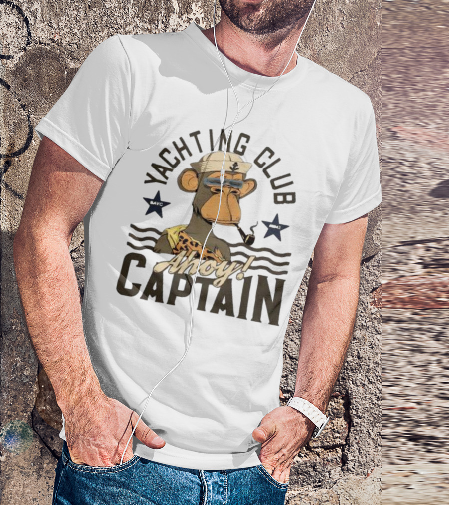 Yachting Club Ahoy Captain Monkey Moteefe T-Shirt