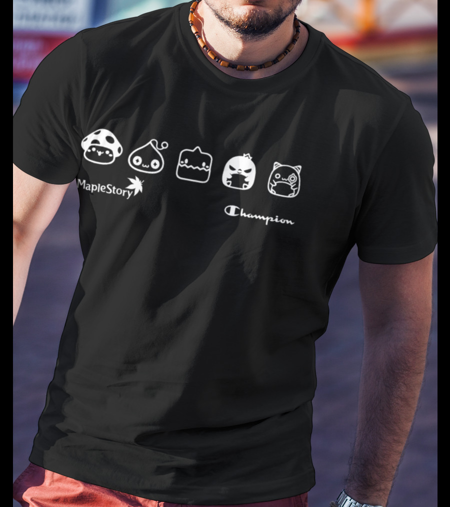 MapleStory X Champion Collaboration Maple Monsters Collection T-Shirt
