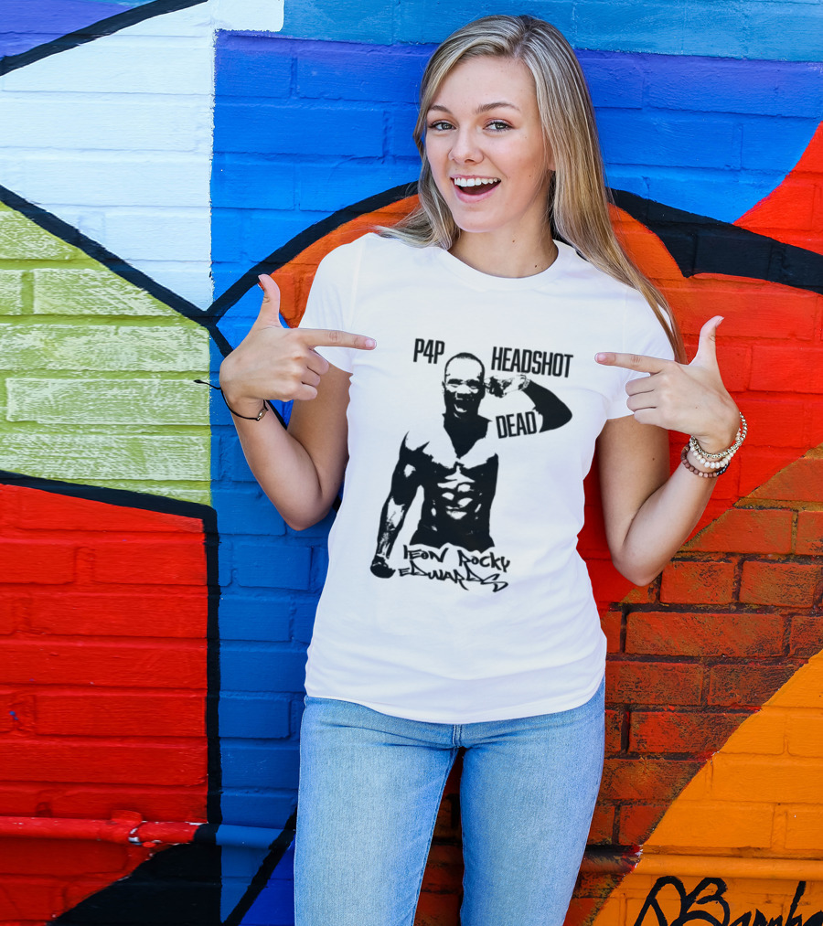 Leon Rocky Edwards P4p Headshot Dead Premium Heavyweight T-Shirt