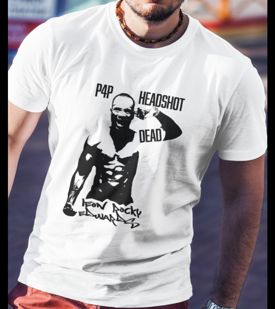 Leon Rocky Edwards P4p Headshot Dead Premium Heavyweight T-Shirt