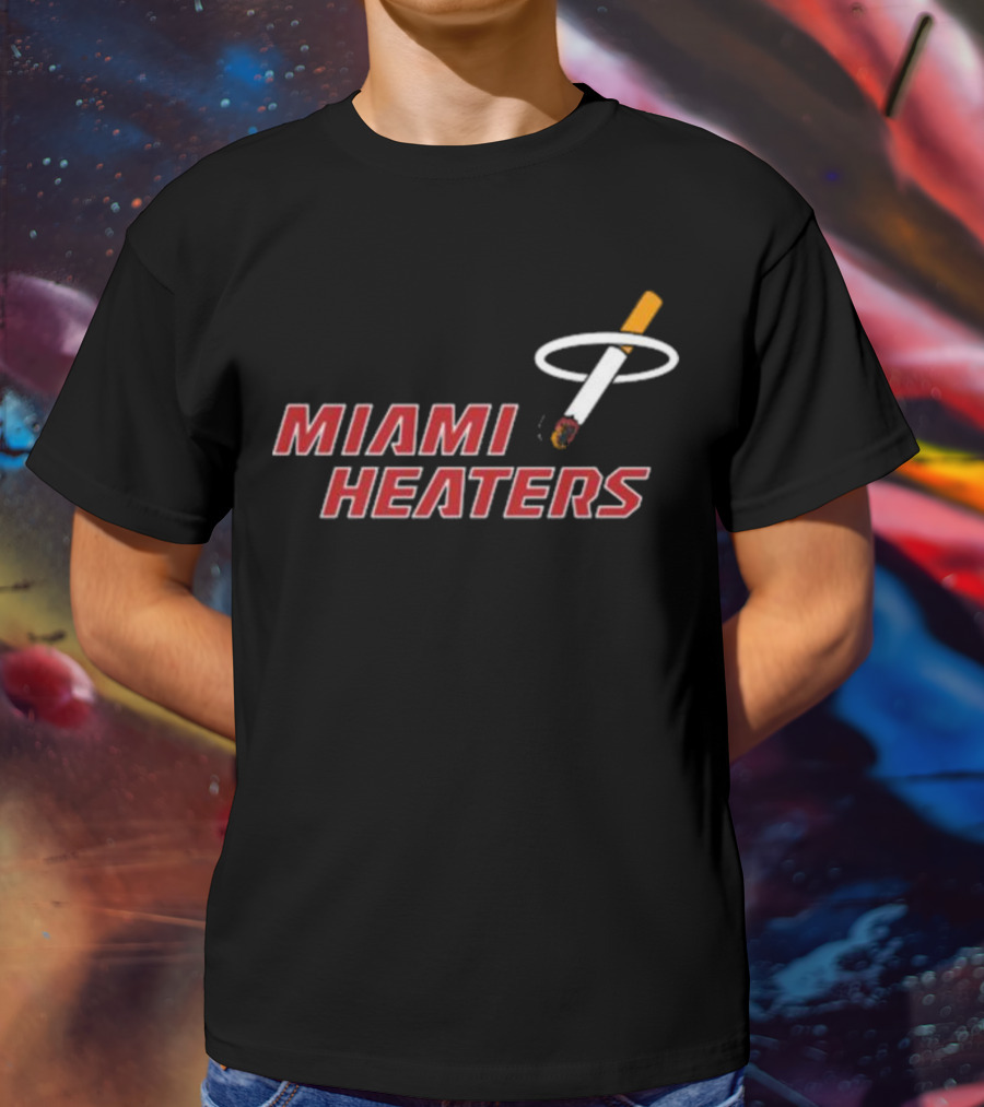 Miami Heaters Smoking Basketball T-Shirt