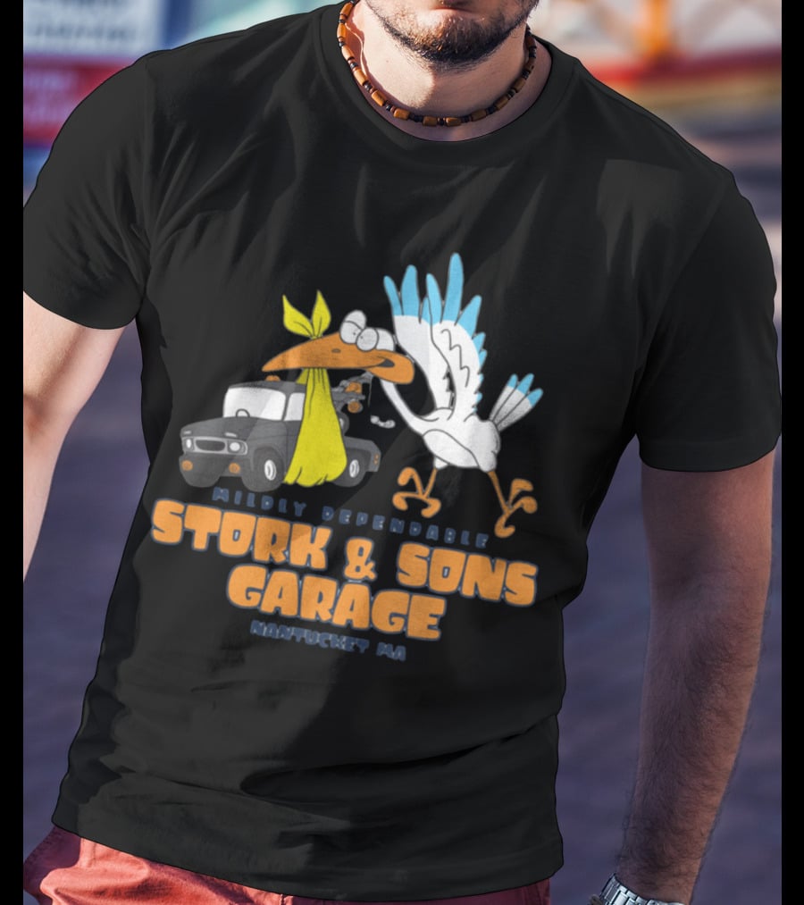 Mildly Dependable Stork And Sons Garage Pawtucket RI T-Shirt
