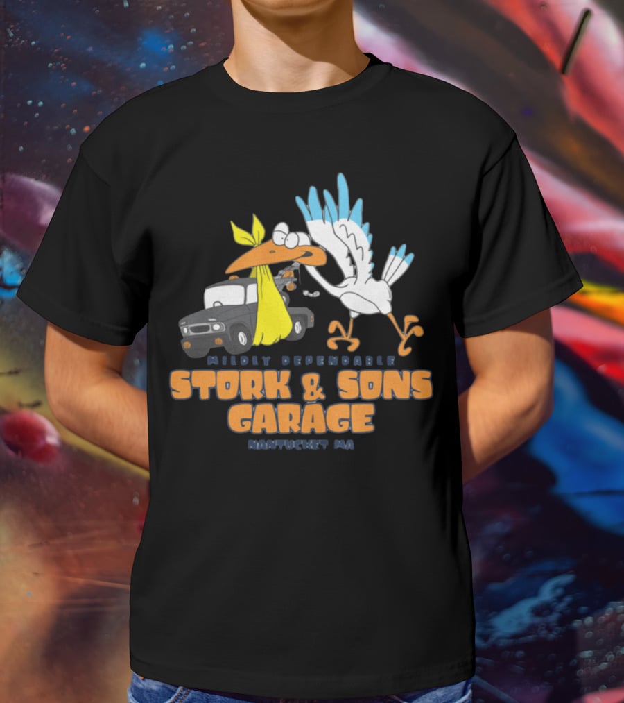 Mildly Dependable Stork And Sons Garage Pawtucket RI T-Shirt