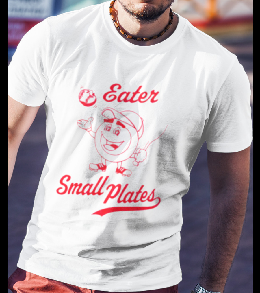 Eater Small Plates Baseball Character T-Shirt