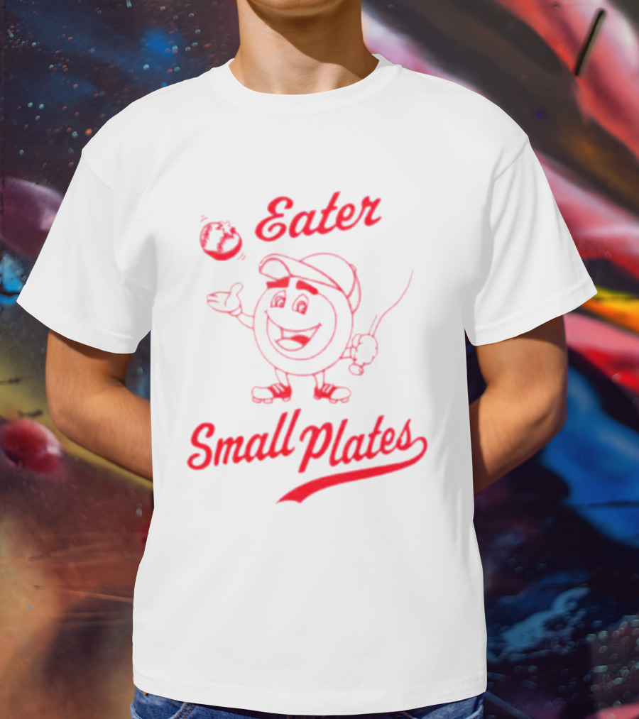 Eater Small Plates Baseball Character T-Shirt