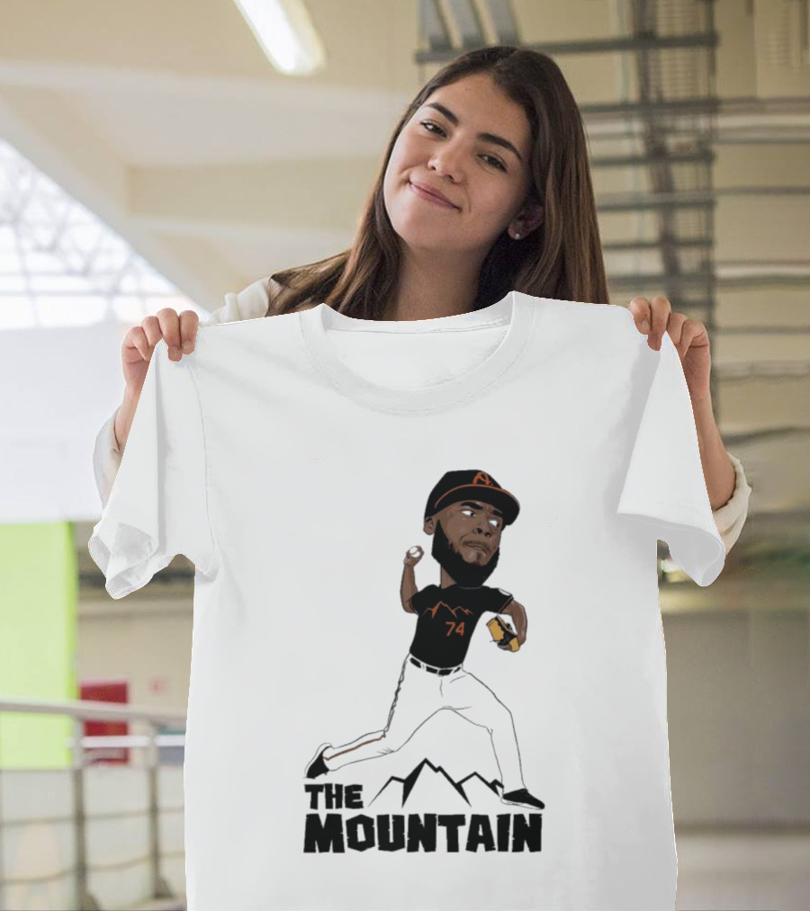 The Mountain Félix Bautista 74 Baltimore Orioles T-Shirt