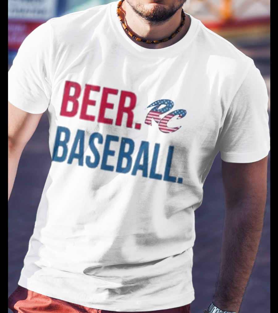 Beer RC Baseball Patriotic American Flag T-Shirt