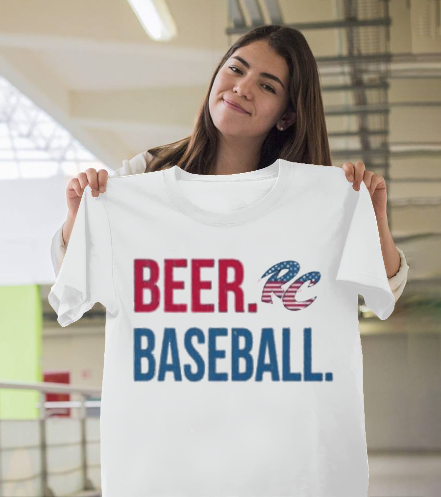 Beer RC Baseball Patriotic American Flag T-Shirt